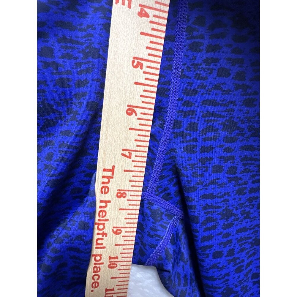 Athleta Asym Camo Sonar 7/8 Leggings Cobalt Blue Stripe Pocket Compression SZ‎ S - Picture 6 of 11